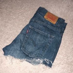Levi’s high waisted jean shorts